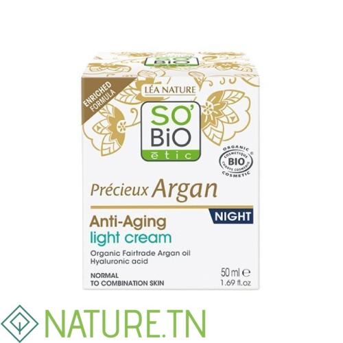 SO BIO SOIN LEGER ANTI AGE NUIT PRECIEUX ARGAN 50ML 1