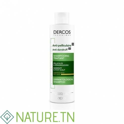 VICHY DERCOS ANTI PELLICULAIRE SHAMPOOING TRAITANT CHEVEUX NORMAUX A SECS 200ML 2