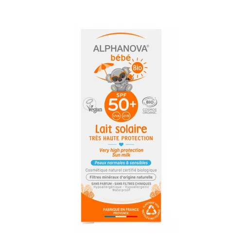ALPHANOVA ECRAN BEBE BIO LAIT SOLAIRE SPF50+ 50GR 2