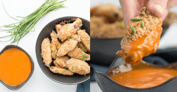Ailes de parmesan à l'ail (sans la culpabilité!)
