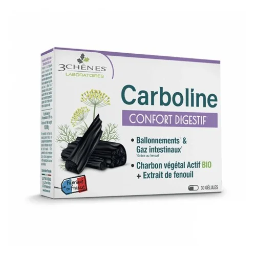 3 CHENES CARBOLINE CONFORT DIGESTIF 30 COMPRIMES 1