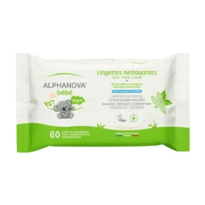 ALPHANOVA BEBE LINGETTES NETTOYANTES A L’HUILE D’AMANDE DOUCE BIO *60