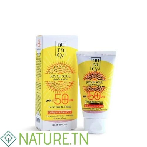 AURACY JOY OF SOUL ECRAN SOLAIRE TEINTE ROSE SPF 50+ 50GR 2