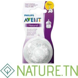 AVENT 2 TETINES NATUREL 0M+ SCF041/27