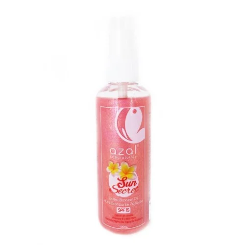 AZAL HUILE BRONZANTE PAILLETEE PINK SUN SECRET -100ML 1