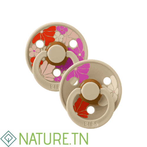 BIBS 2 SUCETTES NATURAL RUBBER MORNING BLOOM LATEX VANILLA MIX SIZE 2 2 BIBS 2 SUCETTES NATURAL RUBBER MORNING BLOOM LATEX VANILLA MIX SIZE 2 2