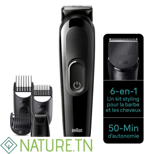 BRAUN TONDEUSE POUR BARBE 6 EN 1 MGK3410 50 MINS AUTONOMIE 3 BRAUN TONDEUSE POUR BARBE 6 EN 1 MGK3410 50 MINS AUTONOMIE