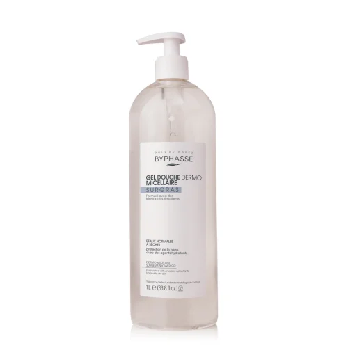 BYPHASSE GEL DOUCHE DERMO MICELLAIRE SURGRAS 1L 2