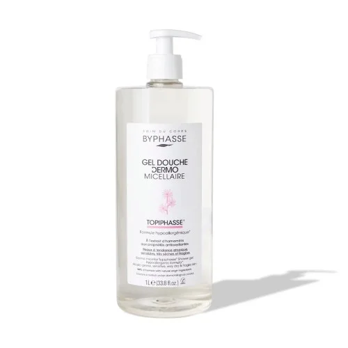 BYPHASSE GEL DOUCHE DERMO MICELLAIRE TOPIPHASSE PEAUX A TENDANCE ATOPIQUE 1L 2