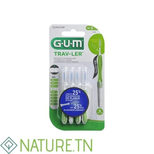 GUM BROSSETTES TRAVELER ULTRA FINE CONIQUE B/4 (1414) 2