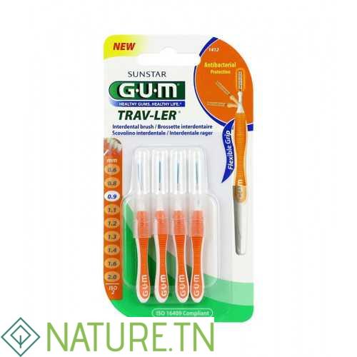 GUM BROSSETTES TRAVELER ULTRAFINE CYLINDRIQUE B/4 (1412) 3 GUM BROSSETTES TRAVELER ULTRAFINE CYLINDRIQUE B/4 (1412)
