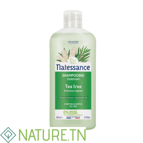 NATESSANCE SHAMPOING EQUILIBRANT TEA TREE PURIFIANT 250ML 3 NATESSANCE SHAMPOING EQUILIBRANT TEA TREE PURIFIANT 250ML