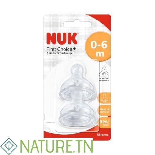 NUK FIRST CHOICE+ LOT DE 2 TETINES 0-6M 1