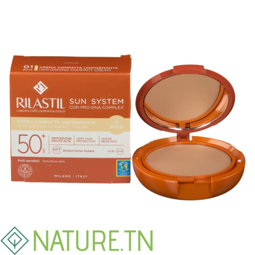 RILASTIL SUN SYSTEM CORRECTEUR DE TEINT COMPACT SOLAIRE TEINTE BEIGE SPF50+ 10G 2