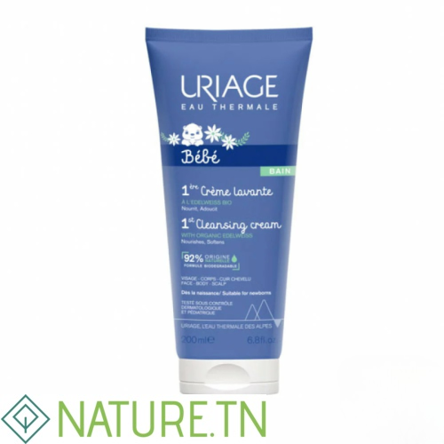 URIAGE BEBE 1ERE CREME LAVANTE VISAGE CORPS ET CUIR CHEVELU 200ML 1
