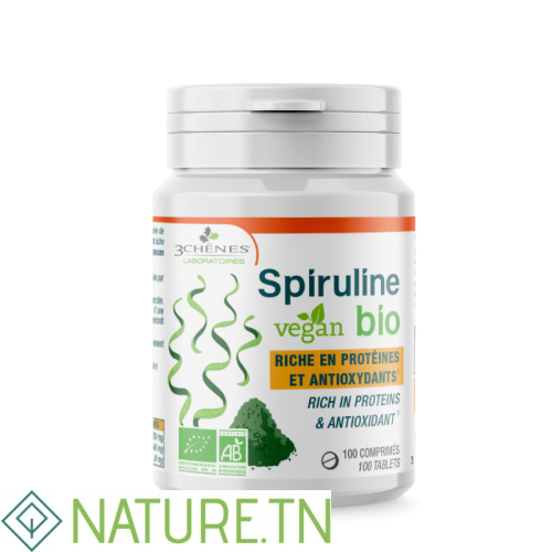 3 CHENES BIO SPIRULINE BIOLOGIQUE 100 COMPRIMES 1