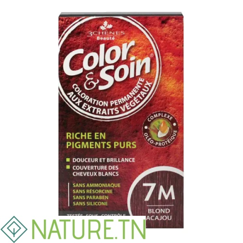3 CHENES COLOR & SOIN COLORATION BLOND ACAJOU 7M 3 3 CHENES COLOR & SOIN COLORATION BLOND ACAJOU 7M