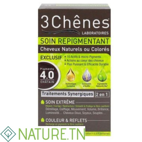 3 CHENES SOIN REPIGMENTANT 4.0 CHATAIN 1