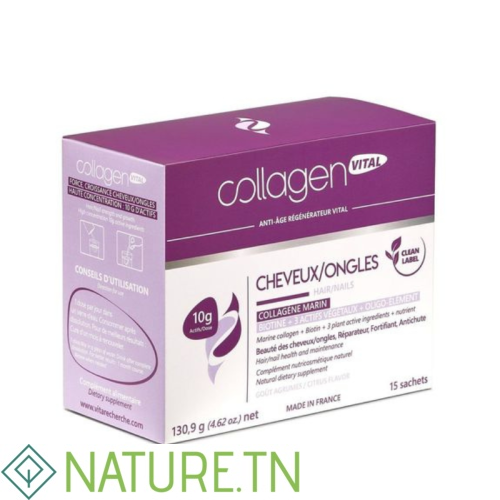 CLEAN LABEL COLLAGEN VITAL CHEVEUX ET ONGLES 15 SACHETS 2 CLEAN LABEL COLLAGEN VITAL CHEVEUX ET ONGLES 15 SACHETS 2