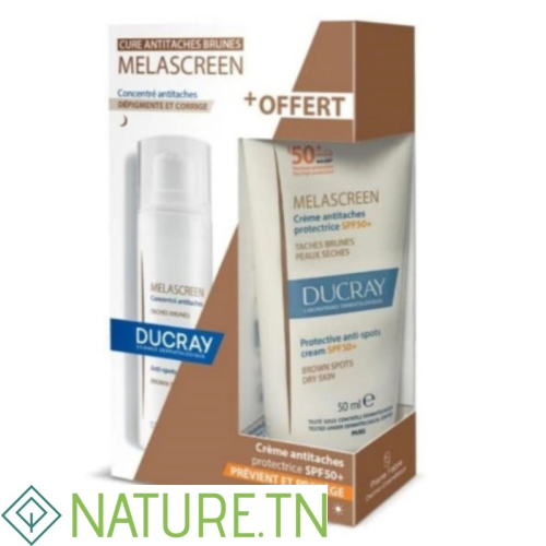 DUCRAY PACK MELASCREEN CONCENTRE ANTI TACHES 30ML+MELASCREEN ECRAN CREME ANTI TACHE SPF50+50ML (OFFERT) 1