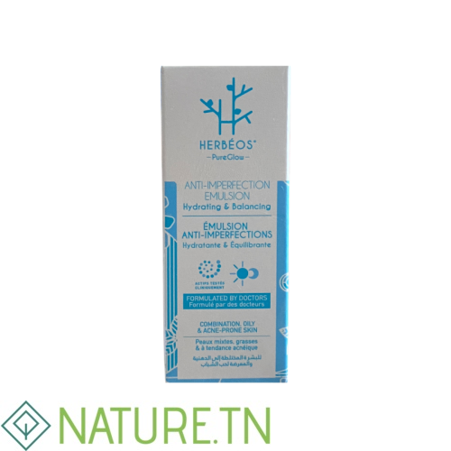 HERBEOS PURE GLOW EMULISION HYDRATANTE ANTI IMPERFECTIONS 40ML 1