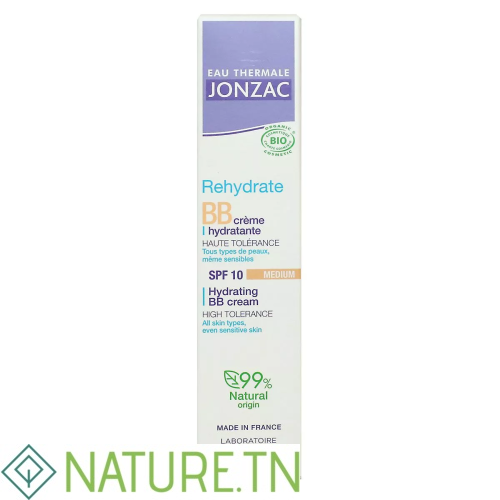JONZAC BB CREME HYDRATANTE BIO SPF10 TEINTEE MEDIUM 40ML 1