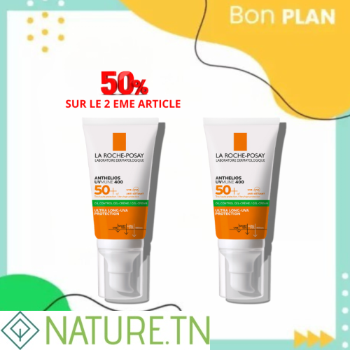 LA ROCHE POSAY ANTHELIOS UVMUNE 400 OIL CONTROL GEL CREME INVISIBLE SPF50+ 50ML(50% SUR LE 2EME) 1