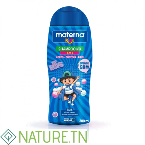 MATERNA SHAMPOOING 3EN1 KIDS BUBBLE GUM 300ML 1