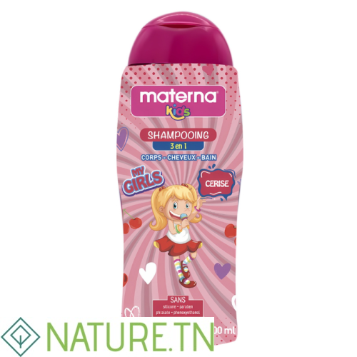 MATERNA SHAMPOOING 3EN1 KIDS CERISE 300ML 2