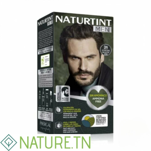 NATURTINT MEN COLORATION PERMANENTE 3N BRUN CHATAIN FONCE 150 ML 1 NATURTINT MEN COLORATION PERMANENTE 3N BRUN CHATAIN FONCE 150 ML 1