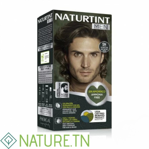 NATURTINT MEN COLORATION PERMANENTE 5N BRUN CHATAIN CLAIR 150 ML 1 NATURTINT MEN COLORATION PERMANENTE 5N BRUN CHATAIN CLAIR 150 ML 1