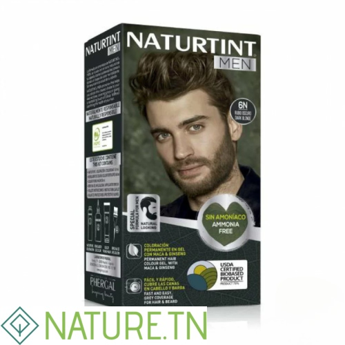 NATURTINT MEN COLORATION PERMANENTE 6N BLOND FONCE 150 ML 2 NATURTINT MEN COLORATION PERMANENTE 6N BLOND FONCE 150 ML 2