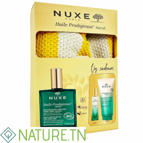 NUXE HUILE PRODIGIEUSE NEROLI 100ML+LE PARFUM NEROLI 15ML(OFFERT)+DOUCHE RELAXANTE PARFUMEE (OFFERT) REF 0054 2