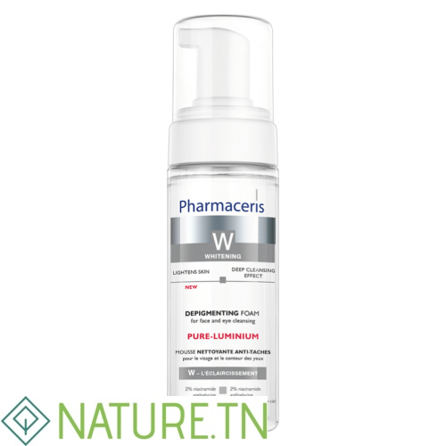 PHARMACERIS W PURE LUMINIUM MOUSSE NETTOYANTE ANTI TACHES 150ML 1