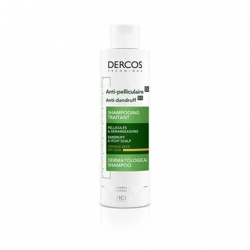 VICHY DERCOS ANTI PELLICULAIRE SHAMPOOING TRAITANT CHEVEUX NORMAUX A SECS 200ML 1