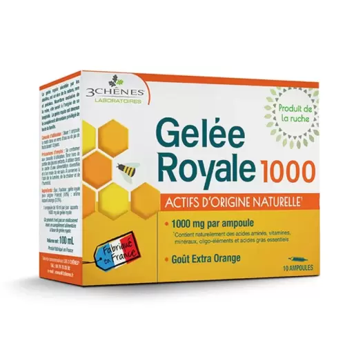 3 CHENES GELEE ROYALE 1000 REGENERANT ET REVITALISANT 10 AMPOULES 1