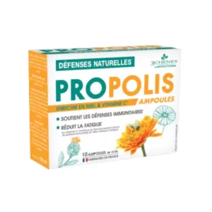 3 CHENES PROPOLIS STIMULATION DES DEFENSES NATURELLES 10 AMPOULES