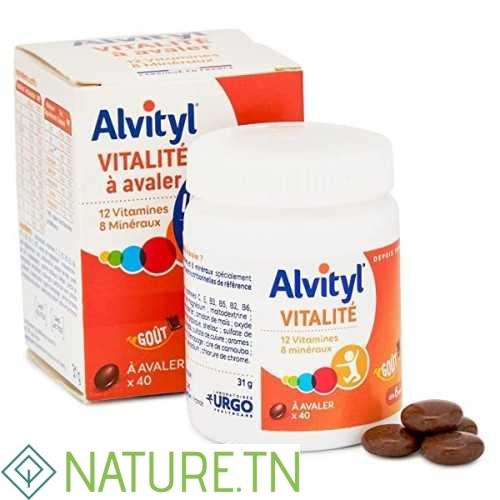 ALVITYL VITALITE VITAMINES+MINERAUX+OLIGO BT/40 1