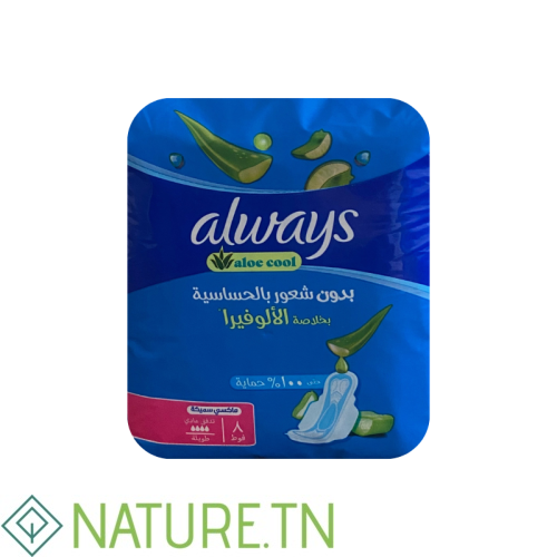 ALWAYS MAXI THICK ALOE VERA LONG 8 PADS 1
