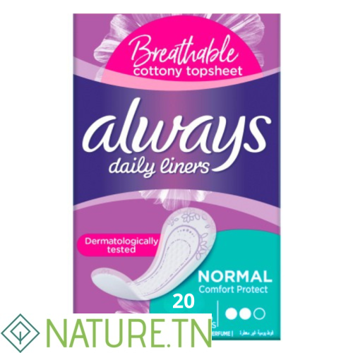 ALWAYS PROTEGE DAILY LINERS NORMAL CONFORT PROTECT 20PCS 2