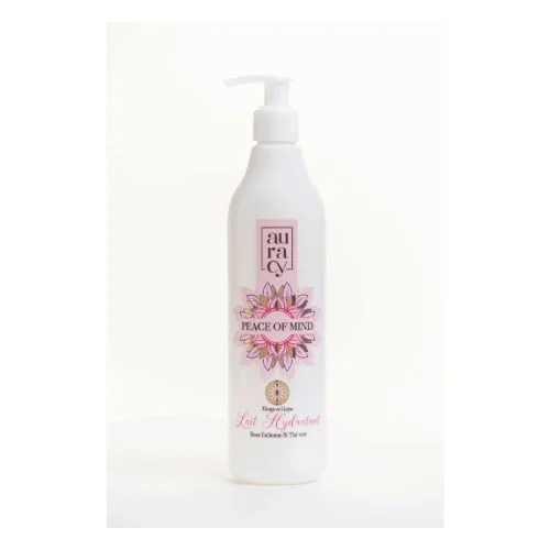 AURACY PEACE OF MIND LAIT HYDRATANT VISAGE ET CORPS ROSE INDIENNE&THE VERT,400ML 2