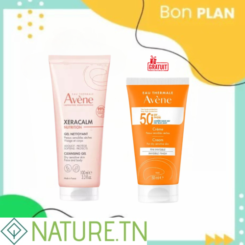 AVENE CREME SOLAIRE TRES HAUTE PROTECTION SPF50+ 50ML+XERACALM GEL NETTOYANT 100ML (OFFERT) 1