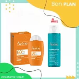 AVENE ULTRA FLUID INVISIBLE 50 SPF 50ML+CLEANANCE GEL NETTOYANT 100ML (OFFERT)