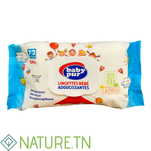 BABY PUR LINGETTES BEBE ADOUCISSANTES 0M+ 72 PIECES 2 BABY PUR LINGETTES BEBE ADOUCISSANTES 0M+ 72 PIECES