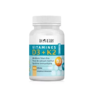 BIOHERBS VITAMINES D3+K2  30 GELULES