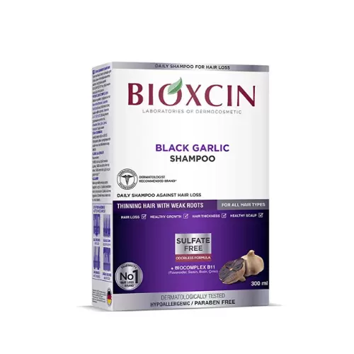 BIOXSINE SHAMPOOING VEGETAL A L'AIL NOIR 300ML 1