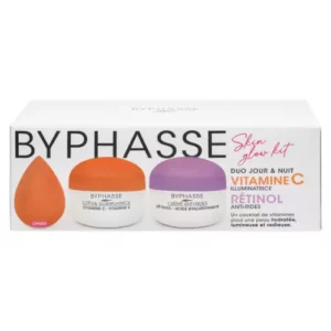 BYPHASSE KIT SKIN GLOW CREMES VITAMINE C 50ML ET RETINOL 50ML+BEAUTY BLENDER (OFFERT)