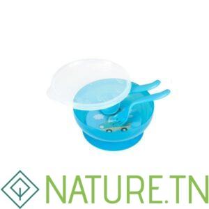 CANPOL BOL EN PLASTIQUE AVEC COUVERTS ET COUVERCLE 350ML