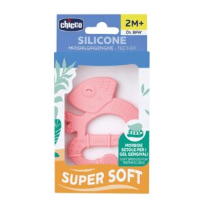 CHICCO ANNEAU DE DENTITION +2M SOFT ET CLEAN IGUANE ROSE