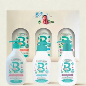 COSMALINE BEBE BODY LOTION+BUBBLE BATH GEL+GENTLE SHAMPO